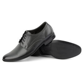 Olivier Herrenschuhe formales Leder 292l Grau 4