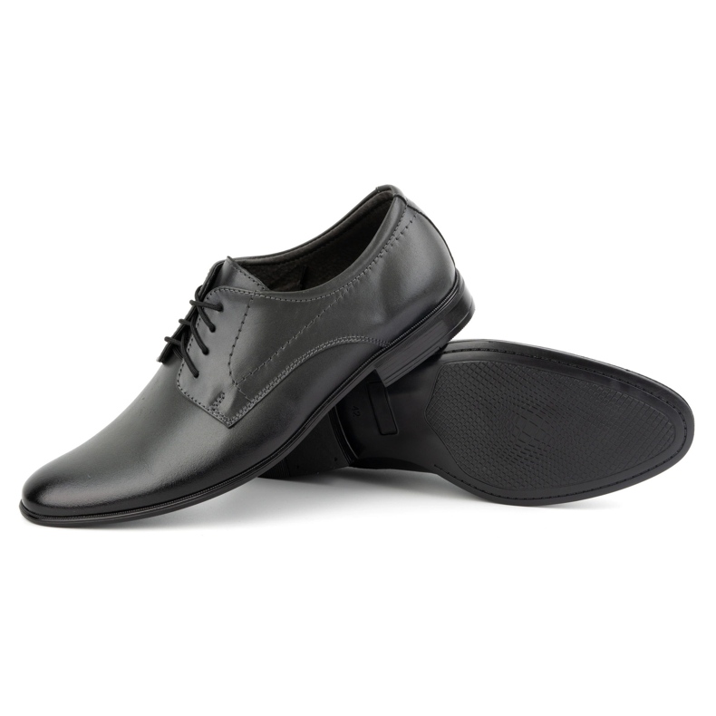 Olivier Herrenschuhe formales Leder 292l Grau 4