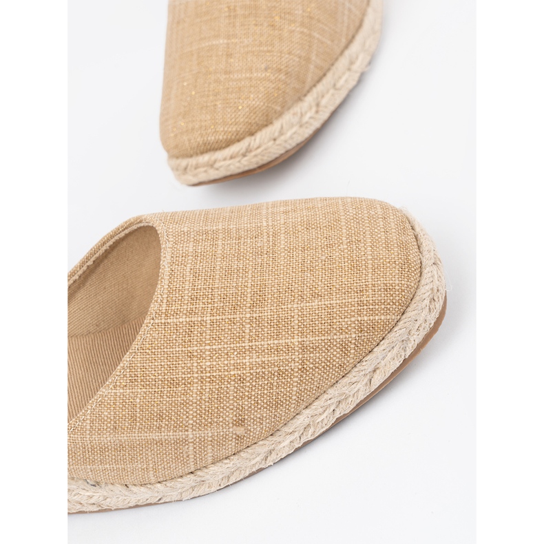 Shelvt Beige Sandalen Espadrilles auf Keil 1