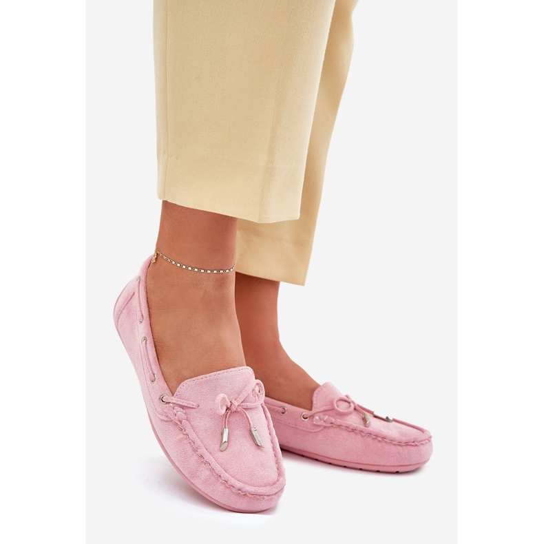 Damen-Loafer aus Wildleder in Hellrosa von Si Passione 1