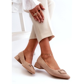 S.Barski Frauenpumpen mit einem Öko-Teil-Ornament S. Barski Kv27-034 Beige 4