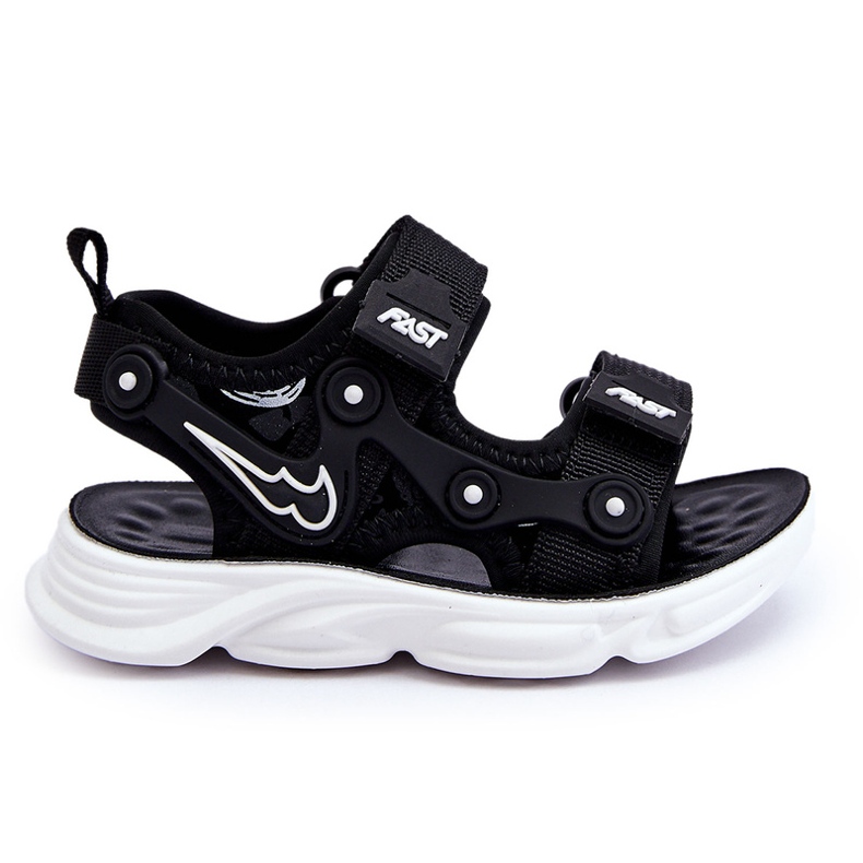 Tobias Klettverschluss-Sandalen für Jungen, Schwarz und Weiß 3