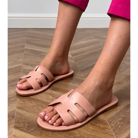 Pink Flip -flops mit Ausschnitten dekoriert rosa 1