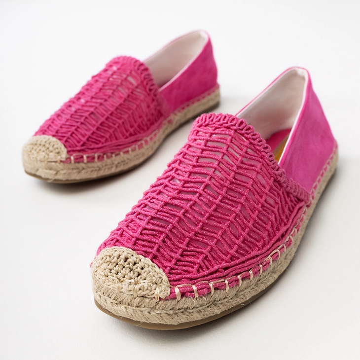 Pink Openwork Espadrilles auf der Plattform rosa 1