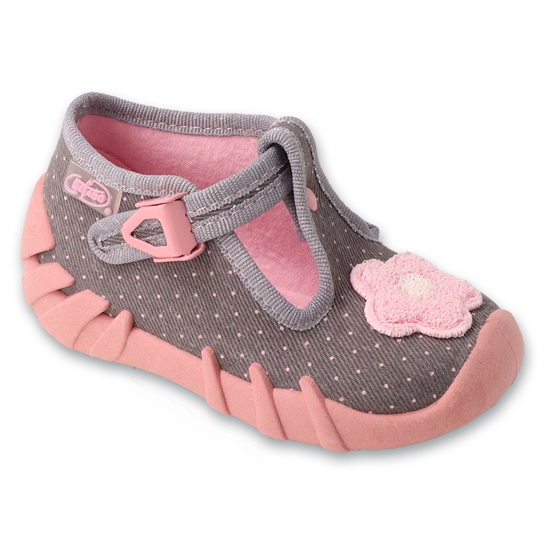 Befado Kinderschuhe 110p506 Grau-Pink 1