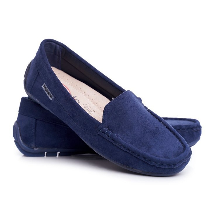 Evento Frauen Moccasins Marine Blue-Eco-Sham blau 4