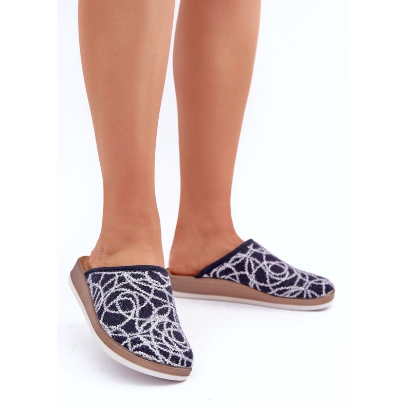 Glänzende Damenhausschuhe Inblu CT000028 Marineblau 2