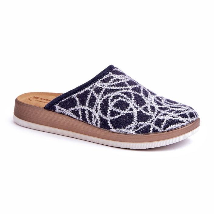 Glänzende Damenhausschuhe Inblu CT000028 Marineblau 4