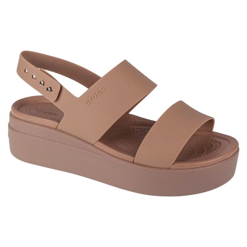 Crocs Brooklyn Low Wedge Sandalen 206453-2EL beige 1