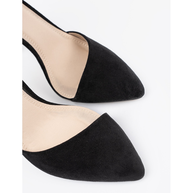 Goodin Schwarze High Heels mit einem Gürtel um den Knöchel 2