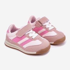 Kinder -Turnschuhe Sportschuhe mit rosa Klettverschluss 1