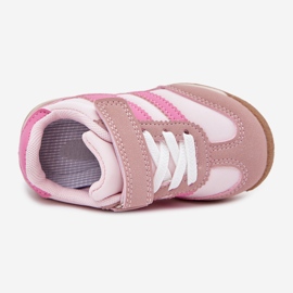 Kinder -Turnschuhe Sportschuhe mit rosa Klettverschluss 2