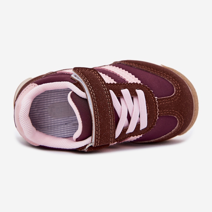 Kinder -Turnschuhe Sportschuhe für Klettverschluss braun 2