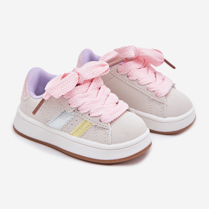 Turnschuhe Sneakers Sport Sport Multikolor -Klettverschluss beige 1