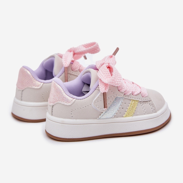 Turnschuhe Sneakers Sport Sport Multikolor -Klettverschluss beige 2