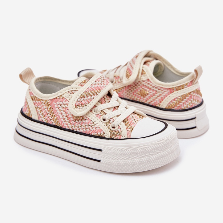 Pink Klettklett Sneakers von Mädchen rosa 2