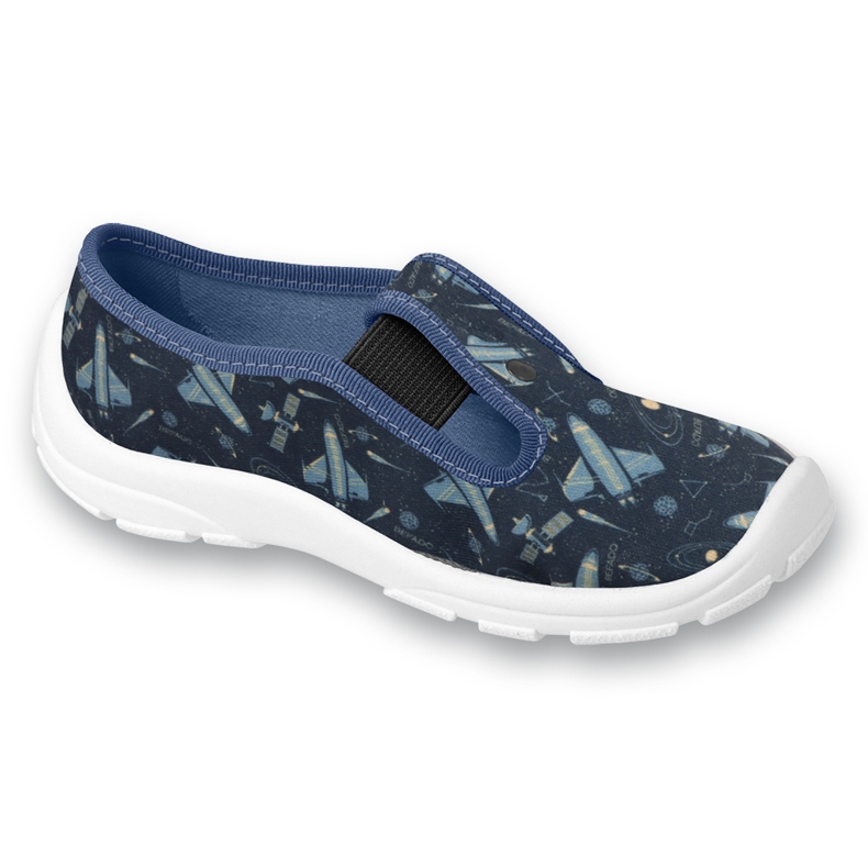 Befado Boys Pantoffeln 975x199 Flugzeuganwendung blau 1