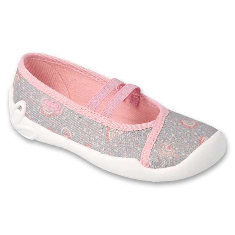 Befado Girls 'Pantoffeln 116y328 Grau-Pink 1