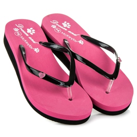 Mckeylor Rosa Keilpantoffeln 2