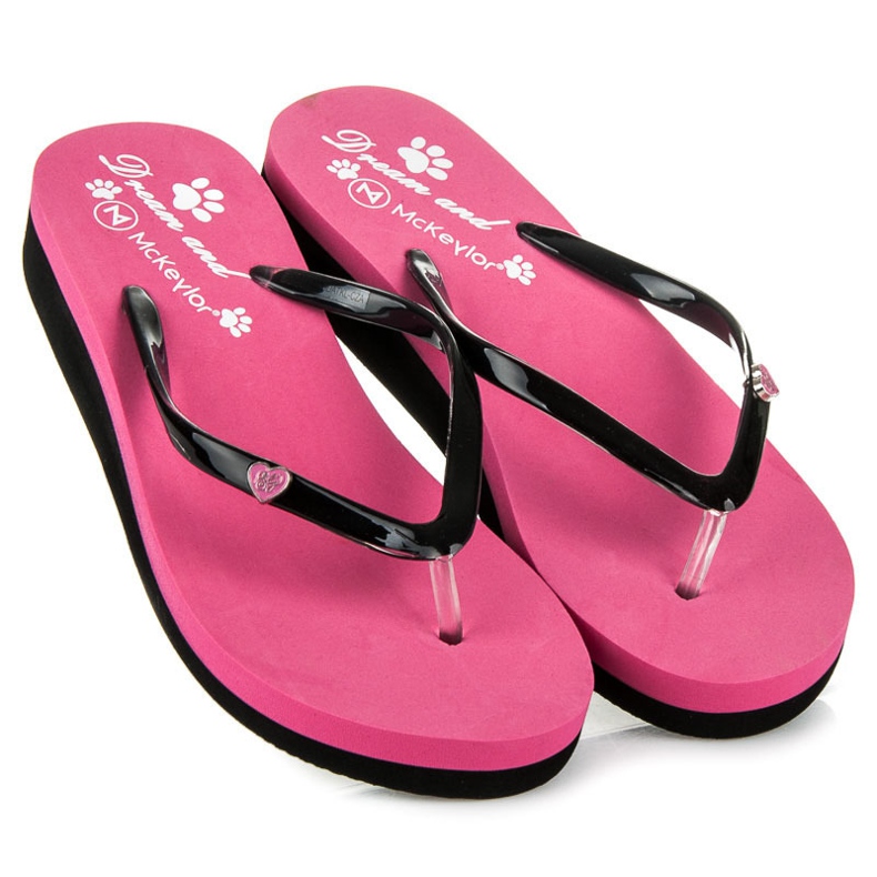 Mckeylor Rosa Keilpantoffeln 2