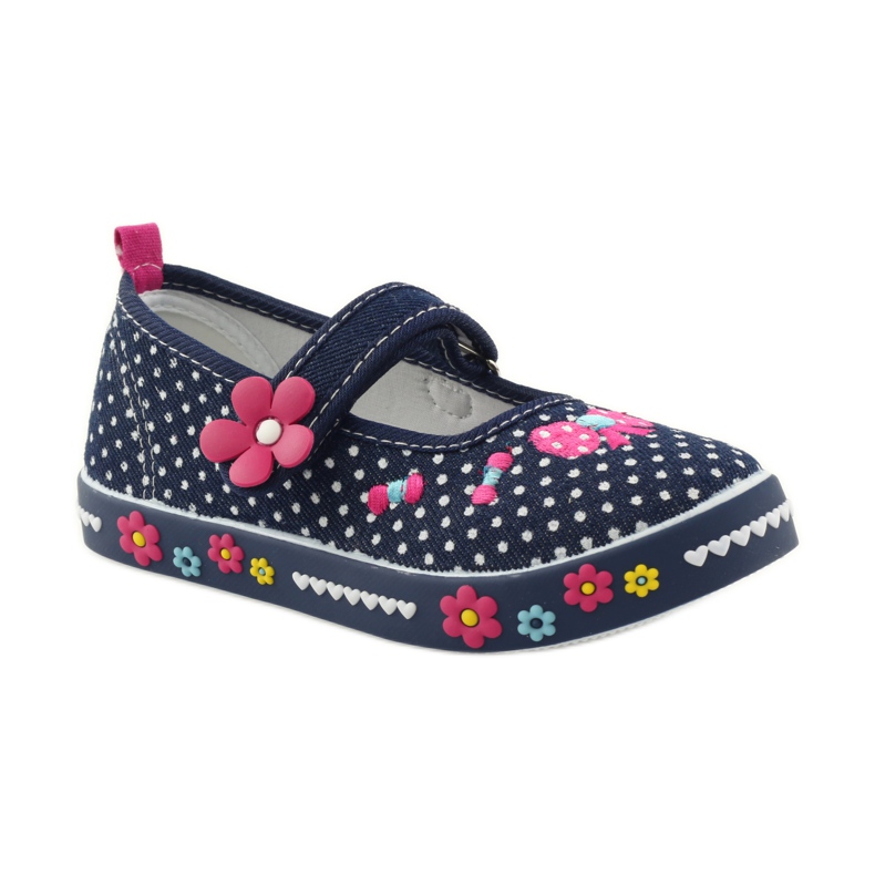 American Club Turnschuhe mit gepunkteter Innensohle aus amerikanischem Leder marineblau rosa weiß 1