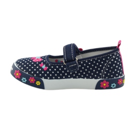 American Club Turnschuhe mit gepunkteter Innensohle aus amerikanischem Leder marineblau rosa weiß 2