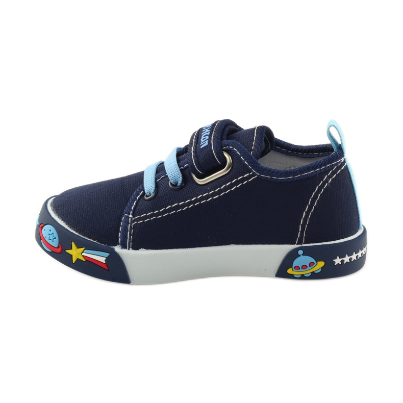 American Club Amerikanische Turnschuhe Sneakers Lederinnensohle marineblau blau weiß 2