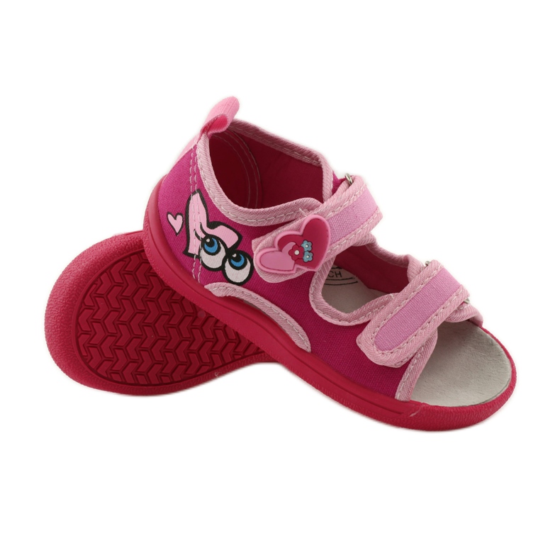 American Club Sandalen aus amerikanischem Leder mit Innensohle rosa 3