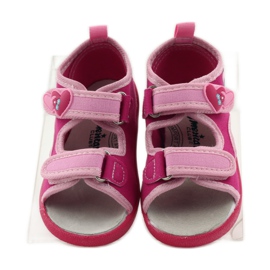 American Club Sandalen aus amerikanischem Leder mit Innensohle rosa 4