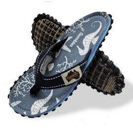 Japanische Gumbies Islander Flip-Flops Unisex Seahorse Gu-FiSl152 blau 8