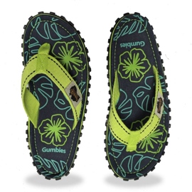Flip-Flops Gumbies Islander Flip-Flops Lime Hibiscus Gu-FiSl148 grün 5