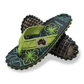 Flip-Flops Gumbies Islander Flip-Flops Lime Hibiscus Gu-FiSl148 grün 7