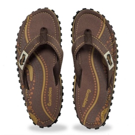 Japanische Gumbies Islander Flip-Flops Unisex Aboriginal Gu-FISL095 braun 4