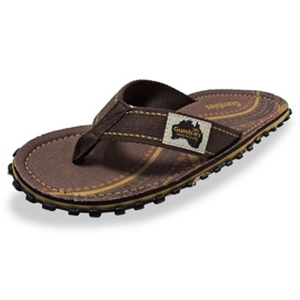Japanische Gumbies Islander Flip-Flops Unisex Aboriginal Gu-FISL095 braun 5