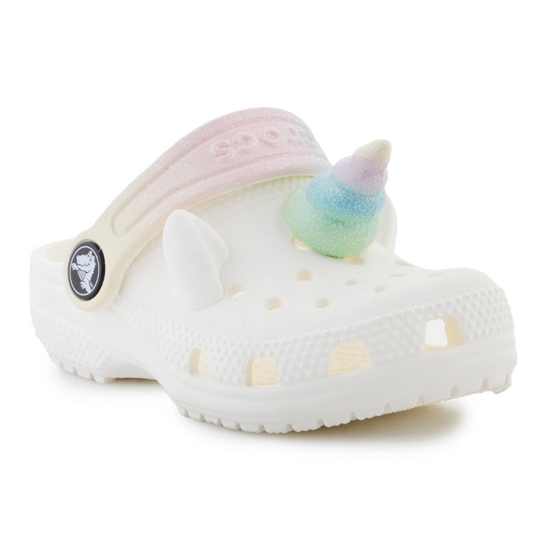 Crocs Classic Flip Flops IAM Rainbow Unicornctg 209701-0WV weiß 1