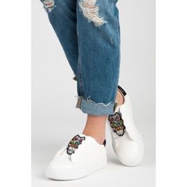 Vices Slip-On-Sneakers mit Eulen weiß 2