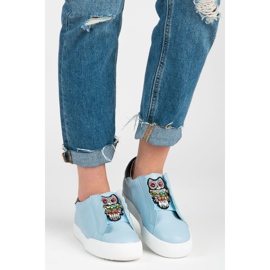 Vices Slip-on Sneakers mit Eulen blau 1