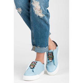 Vices Slip-on Sneakers mit Eulen blau 2