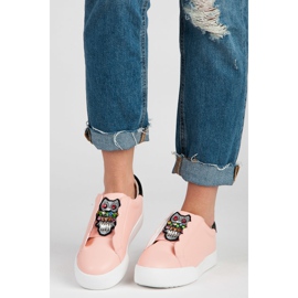 Vices Slip-On-Sneakers mit Eulen rosa 1