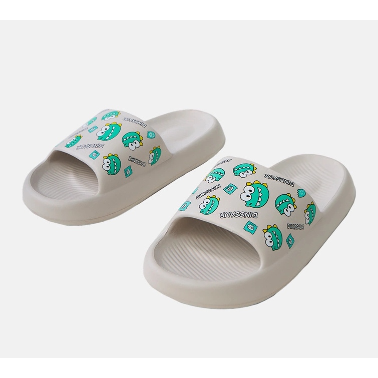 Graue Kinderflip -Flops mit Druck 2