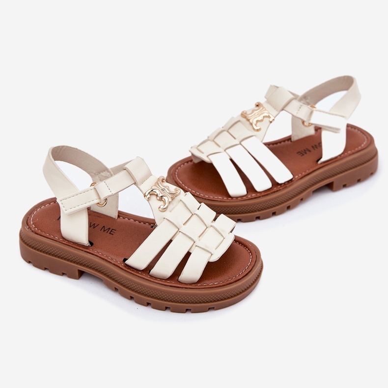 Mädchensandalen mit dekorativem Detail Beige 2