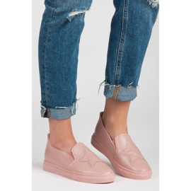 Rosa Slipons mit einem Stern 1