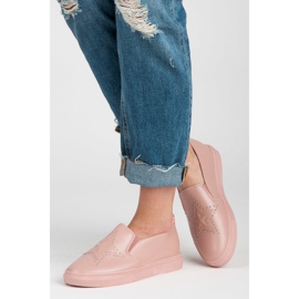 Rosa Slipons mit einem Stern 2