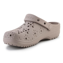 Crocs Classic Blumenausschnitt Out Clog 210927-214 Flip-Flops beige 3