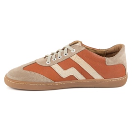 Barfuß Frauen -Lederschuhe Olivier Eliza unhöflich orange 3