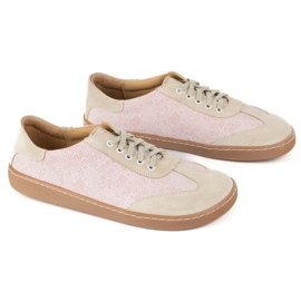 Barfuß Frauen Lederschuhe Olivier Eliza Pink Flowers rosa 4