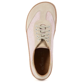 Barfuß Frauen Lederschuhe Olivier Eliza Pink Flowers rosa 7