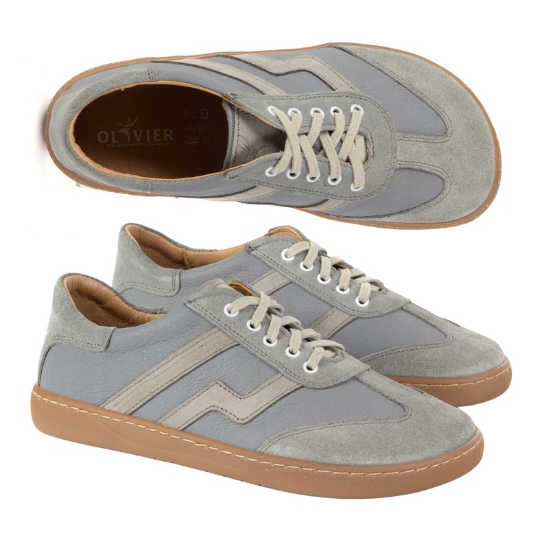 Barfuß Frauen -Lederschuhe Olivier Eliza Gray grau 1