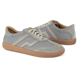Barfuß Frauen -Lederschuhe Olivier Eliza Gray grau 9
