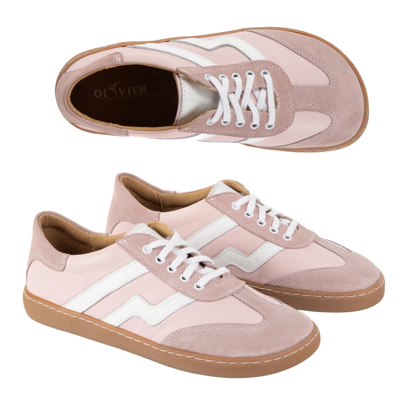 Barfuß Frauen -Lederschuhe Olivier Eliza Pink rosa 2